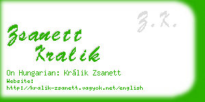zsanett kralik business card